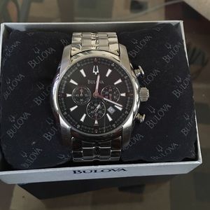 Bulova man's watch. Stainless steel band.