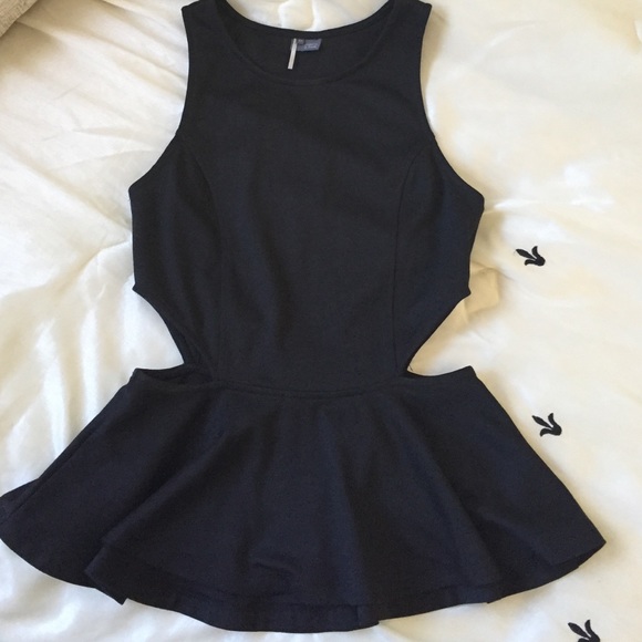 Urban Outfitters Black Peplum Top