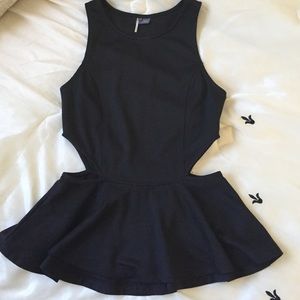 Urban Outfitters Black Peplum Top