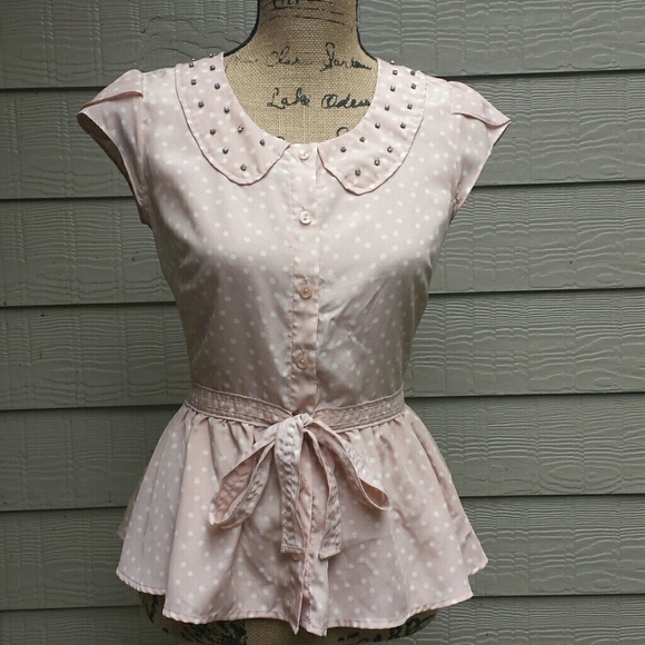 LC Peplum Pink Blouse