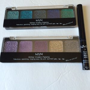 Glitter cream eye showdowns and glam eye liner