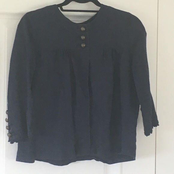 J. Crew navy blue linen jacket