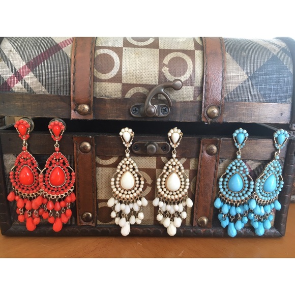 Coral Jewelry - Coral, Tourquoise and Cream Bundle set