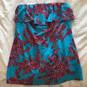 Lilly Pulitzer strapless top.