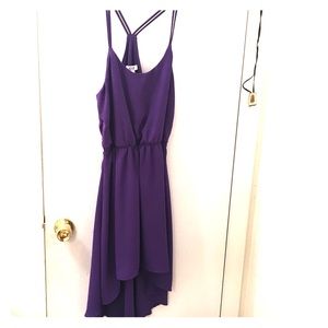 Purple high-low dress