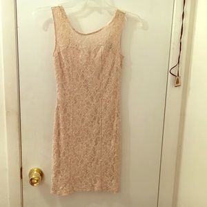 Lace beige dress