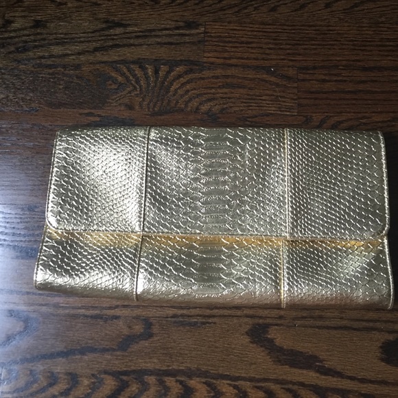 Gold large clutch