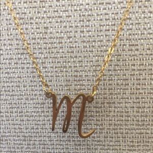 Gold Monogram M Short Necklace