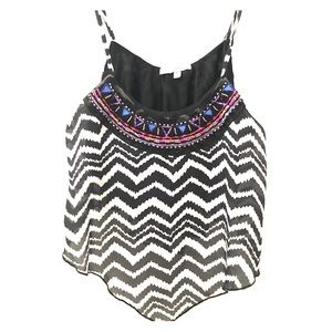 Tribal black and white shirt