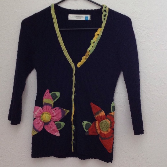 Anthropologie appliqué sweater