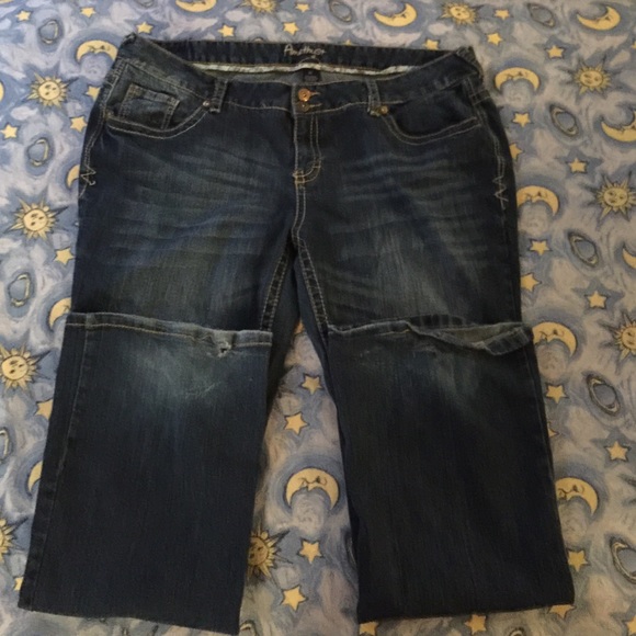 Amethyst women's plus size 22w jeans flare leg
