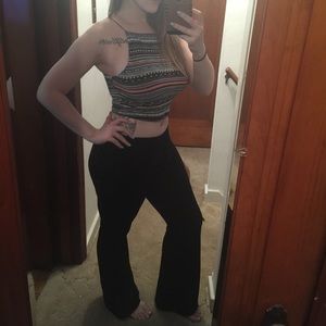 Forever 21 Velvet Bell Bottom Pants