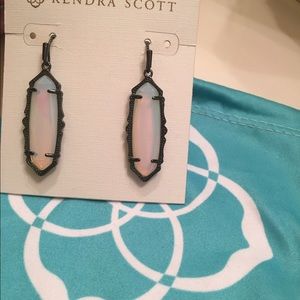 gunmetal kendra scott earrings