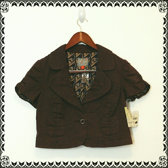 Hinge Plum Short Sleeve Blazer