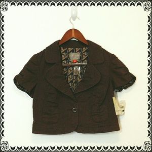 Hinge Plum Short Sleeve Blazer