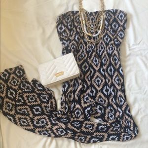 Funky, geometric print pant jumpsuit