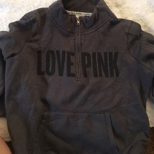 Pink Quarter Zip Sweatshirt