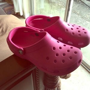 Pink crocks