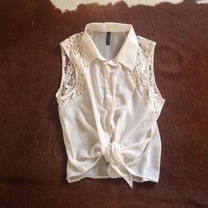 Cream Collared Blouse