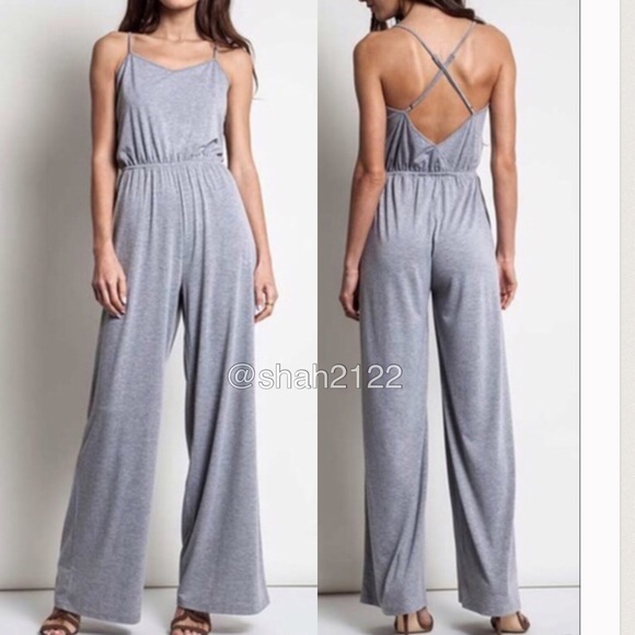 Jumpsuit jumper dress criss cross back dress pant - Picture 3 of 7