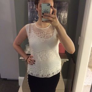 Cute white lace top