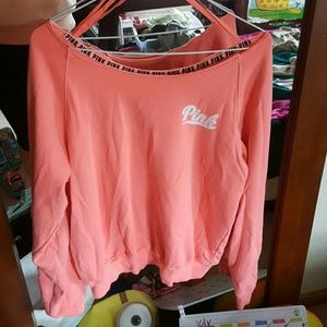 PINK OFFSHOULDER SWEATER