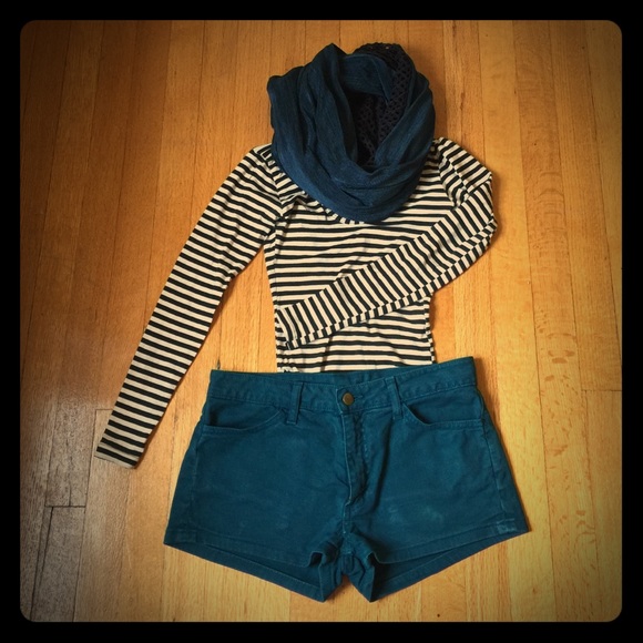 American Apparel Stripped Leotard Bodysuit Size S