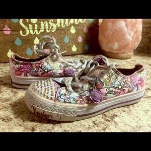 Twinkle toes Sketchers Girl Shoes size 10 Rose