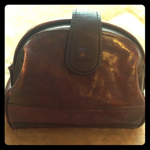 Vintage leather clutch