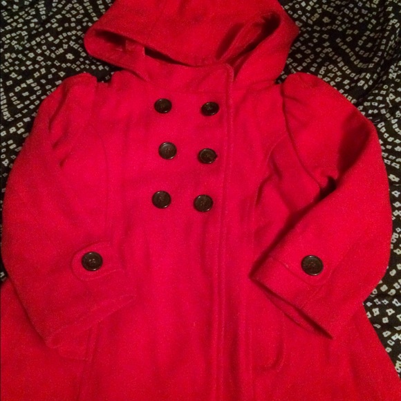 Red Old Navy Peacoat 4T back to school ready