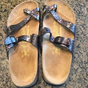 Birkenstock Papillo purple and black sandals