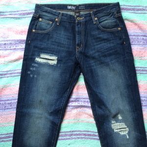 Dark denim boyfriend jeans