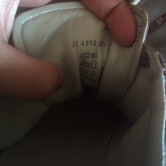 Authentic Metallic Silver & Grey Prada Sneaks - Picture 3 of 4