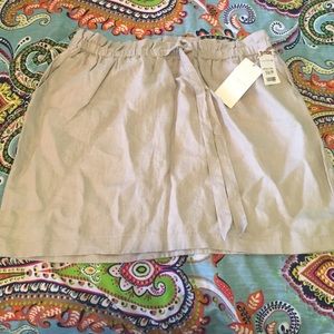 Linen khaki skirt. Drawstring waist. NWT.