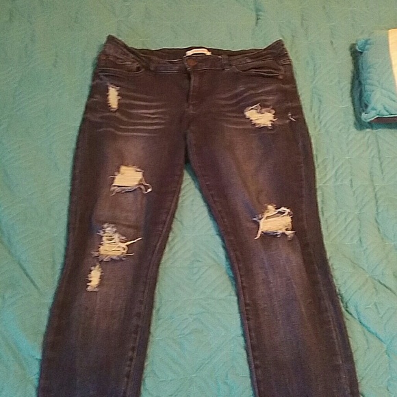 Distressed jeans