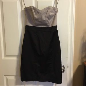 Black satin dress