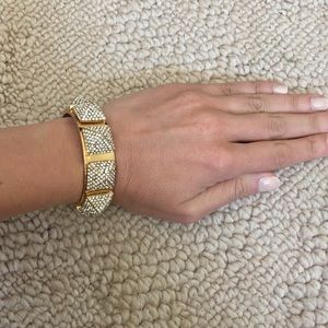 C Wonder rhinestone pyramid gold bracelet