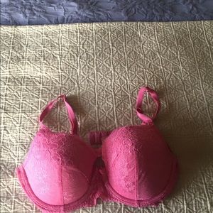 Victoria's Secret lined Demi pink lace bra