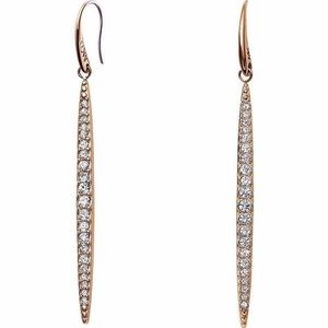 Michael Kors Matchstick Gold Tone Crystal Earrings