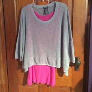 Tank top with knit top