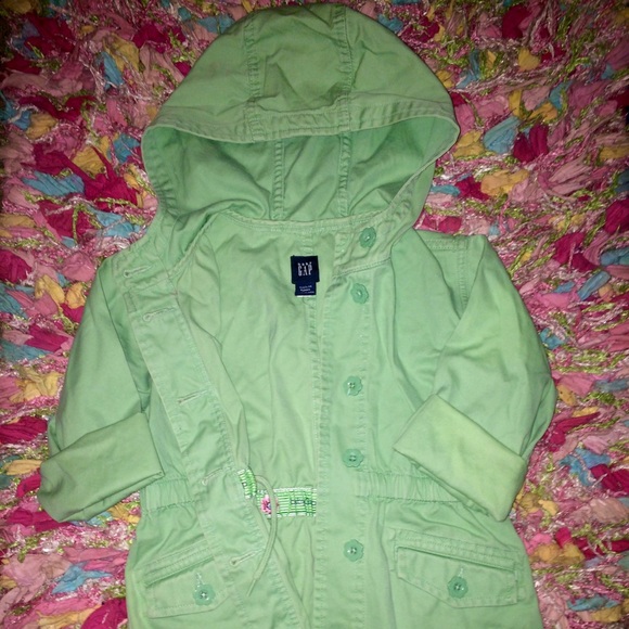 Gap size 5 toddler green twill coat cute girl - Picture 1 of 1