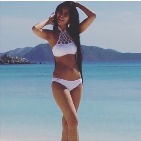 White beautiful XL bikini runs small more like a L