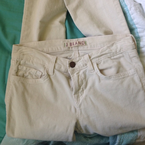 j brand white corduroy pants