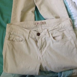j brand white corduroy pants