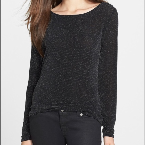 Michael Kors Chain Detail Metallic Cowl Back Too