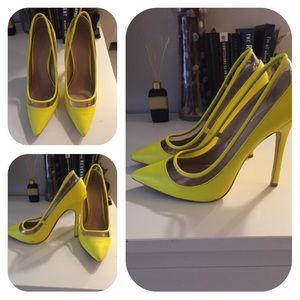 Canary yellow Asos pumps