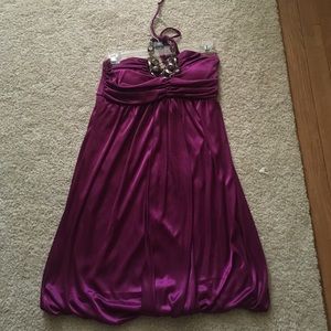 Purple dress brand is "my Michelle," worn once.