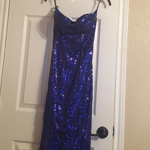 Royal blue prom, pageant, or formal party dress