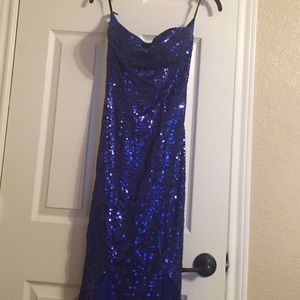 Royal blue prom, pageant, or formal party dress