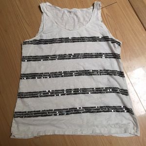 Ann Taylor Loft Tank Top with sequins